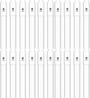 (case of 20) GE 34197 LED Tube T5, 22.5 inches, 15 watt, 3500K Soft Natural White, Dimmable Frosted , Type C LED Tube (external driver required), LED upgrade for 2ft T5 fluorescent lamp