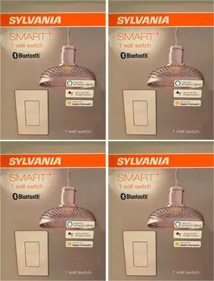 (4 pack) Sylvania SMART+ BlueTooth Wall Switch Works with Amazon Alexa, Google Assistant, Apple Homekit Smart Switch