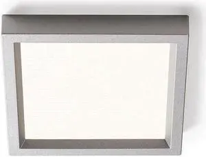 Lightolier S6S830K10AL  SlimSurface LED Surface Mount Light Fixture, 6 inch square luminaire, 3000K, Aluminum finish, 80CRI, 1000 lumens, Wet locations, 6x6 surface mount