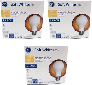 (6 bulbs) GE 31185 Soft White LED A21, 13 watts, 1520 lumens, 100 watt replacement, non-dimmable LED Light Bulb