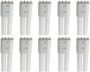 (case of 10) GE 39074 Led High Lumen Biax Plug-In upgrade for compact fluorescent, 21.85 inches, 17 watt, 4 pin 2G11 base, 3500K Neutral White, Frosted, Plug and Play ballast compatible LED bulb