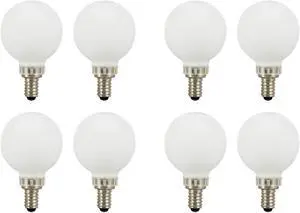 (8 bulbs) Sylvania LED G16.5 Globe, 25 watt equivalent, Candelabra Base, Frosted, Daylight, Dimmable LED Light Bulb