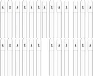 (case of 25) GE LED Tube 93138405 Type A and B upgrade for 48 inch fluorescent T8, Type A and Type B Dual-Mode Glass 13 watt, 1850 lumens, 3000K Color Temp, LED Tube