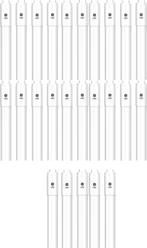 (case of 25) GE Current 93138241 LED Tube T8, 48 inches, Type B Ballast Bypass, Double Ended T8 Glass Tube, 14 watts, 1800 lumens, 3000K Color Temp LED upgrade for T8 fluorescent  lamp