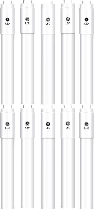(case of 10) GE Lighting LED Tube T8 Type A Plug and Play, 48 inch, 2300 lumen, 15 watt, 5000K Closet and Laundry, Cool White, Easy Replacement for 4ft T8 Fluorescent Lamp