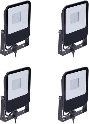 (quantity of 4) Philips  LED Flood Light PTF30-NW-G1-K-FL-8-BZ Slim Flood 28 watts 3200 lumens 4000K Knuckle and Yoke Mount Combination