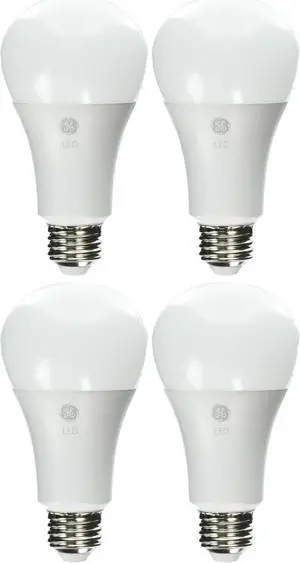 (4 bulbs) GE Lighting 65721 LED A21, 12 watt (75 watt equivalent) soft white A21, non-dimmable, LED light bulb, 1100 lumens