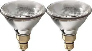 (2 bulbs) GE Lighting 90601 Energy-Efficient Halogen 67-Watt (90-watt replacement) 1500-Lumen PAR38 Spotlight Bulb with Medium Base