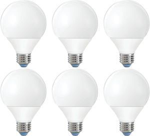 (6 bulbs) GE Reveal G25 Color-Enhancing Decorative CFL Bulb, 11-Watt (40 watt equivalent), Medium base, 450 lumens, warm white compact fluorescent lightbulb