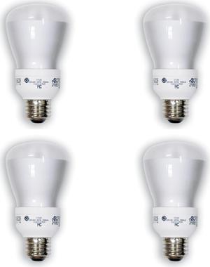 (4 bulbs) GE 47477 Compact Fluorescent 11-Watt (45-Watt Replacement) Energy Smart Floodlight CFL, 9 Year Life, R20 Light Bulb