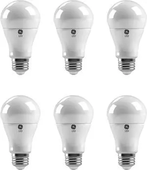 (6 bulbs) GE 69117 LED light bulb, dimmable 10 watt A19, 2700K warm white, 800 lumens, replaces 60 watt (6 bulbs) GE 69117 LED light bulb, dimmable 10 watt A19, 2700K warm white, 800 lumens, replaces 60 watt