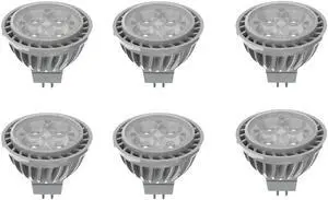 (case of 6) GE 69924 Energy Smart LED Flood Light, 7 watt, 12 volt, MR16, 2-Pin (GU5.3) Base, 370 lumens, 83 CRI, 2700 K
