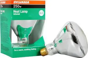 (case of 6) Sylvania 250 watt Heat Lamp BR40 Infrared Incandescent Heat Lamp