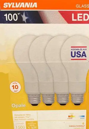 (12 bulbs) SYLVANIA 74961 A21 LED Light, 100 Watt Equivalent, Non-Dimmable, Soft White Color 2700K, Made in the USA with US and Global Parts