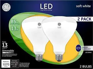 GE LED soft white BR40 Dimmable 13w = 85w 2 pack GE LED soft white BR40 Dimmable 13w = 85w 2 pack