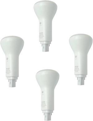(4 bulbs) GE 92988 - LED11G24D-V/835 LED 2 Pin Base CFL Replacements, 1050 lumens, 10.5 watts, 3500K, G24d base LED light bulb easy replace CFL