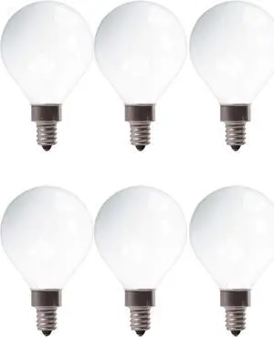 (6 bulbs) GE Lighting 25046 Frosted Finish Light Bulb Dimmable LED Daylight Decorative G16.5 Globe 4.5 (40-Watt Replacement), 350-Lumen Candelabra Base (6 bulbs) GE Lighting 25046 Frosted Finish Light Bulb Dimmable LED Daylight Decorative G16.5 Globe 4.5 (40-Watt Replacement), 350-Lumen Candelabra Base