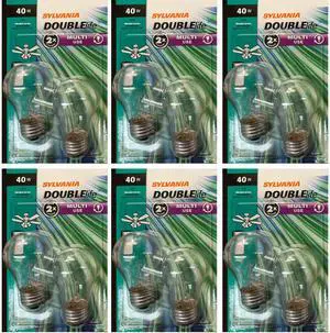 (12 bulbs) Sylvania Double Life 40 watt Incandescent A15 Ceiling Fan Light Bulb Vibration Service (12 bulbs) Sylvania Double Life 40 watt Incandescent A15 Ceiling Fan Light Bulb Vibration Service