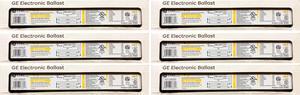 (case of 6) GE 93884 Proline Electronic Ballast GE232-120RESDIYB for T8 fluorescent lamp, 2 lamp ballast, 120V, 2 lights