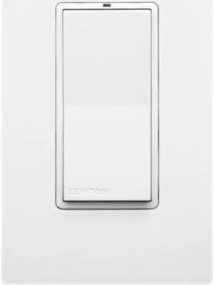 Leviton ZSS10-GDZ Lumina 10A Relay Switch for Wireless Controls, RF 2.4GHz Decora Rocker Switch, 120-277VAC, White