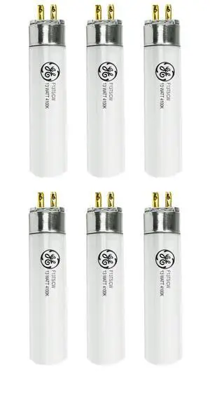 (6 lamps) GE 10086 F13T5/CW Short Linear Fluorescent, T5, 21 inch, 13 watts