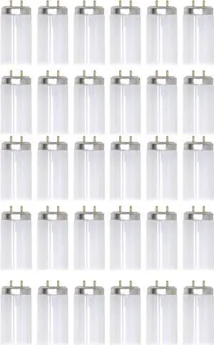 (case of 30) Sylvania 22202 - FO30/850/XP/SS/ECO3 Straight T8 Fluorescent Tube Light Bulb, 48 inches, 30 watt, 2800 lumens, 5000K
