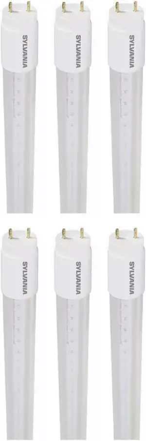 (case of 6) Sylvania LED Tube 41184 Specialty Blacklight LED Tube,  48 inch, replaces T8 or T12 fluorescent lamp, 17 watt LED upgrade, 405nm blacklight illumination, Direct Wire, glass 4ft tube