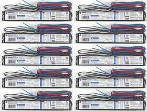 (case of 10) GE Lighting 72262 GE232MAX-L/ULTRA 120/277-Volt UltraMax Electronic High Efficiency Fluorescent T8 Multi-Volt Instant Start Ballast 2 or 1 F32T8 Lamps