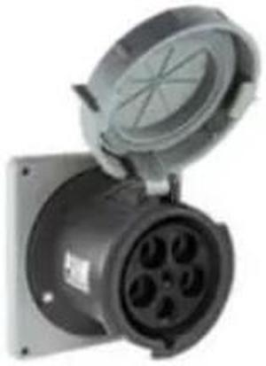 Eaton Arrow Hart AH530R5W Pin and Sleeve Receptacle, 30 Amp, 4 pole 5 Wire, 600V, Black, IP69K, IP67