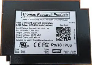 Hubbell Thomas Research Products 40W Constant Current Dimmable LED Driver LED40W-089-C0450-D