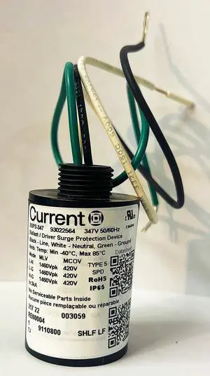 Hubbell Thomas Research Project BSP3-347 LED Driver Compact Surge Protection - 347V, 50/60Hz, Ballast / Driver Surge Protection Device