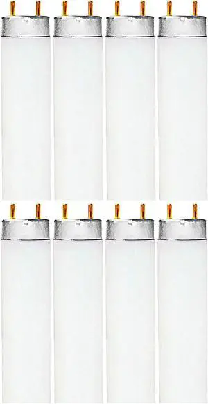 (case of 8) GE 15489 Fluorescent T8, 25 watt Tube Light Bulb, 36 inch, 2150 lumen, 3000K warm white, Ecolux, Starcoat XL Extra-Life linear Fluorescent Light Bulb, F25T8/XL/SPX30/ECO