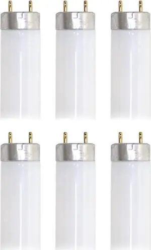 (6 bulbs) GE 28885 Linear T8 Fluorescent, 24 inch tube, Coverguard, 5000K Daylight, 17 watt Linear Fluorescent
