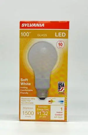 Sylvania LED A21 Soft White 100 watt equivalent Glass LED Light Bulb
