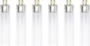 (case of 6 tubes) GE 67420 Straight T5 Fluorescent Tube, 21 inch, 13 watt, 800 lumen, Reveal HD Light 2600K,  Under cabinet T5 fluorescent lamp, F13T5/KB/RVL/CB
