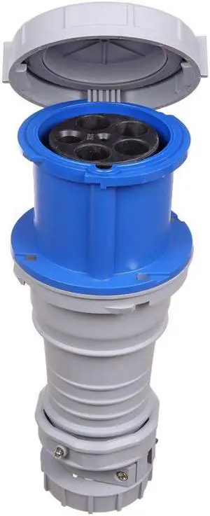 Eaton Arrow Hart AH5100C9W 100 Amp Pin and Sleeve Connector, 4-Pole, 5-Wire, 208V, Blue, water tight