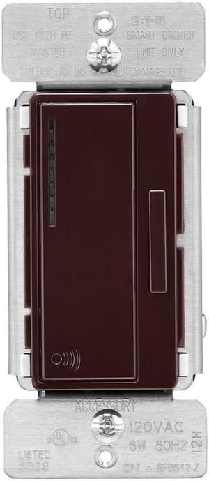 EATON RF9642-ZDB Z-Wave Plus Accessory Dimmer, Brown, 7 step LED light level display, 120V, 3-way