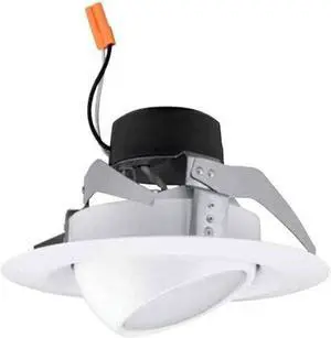 Hubbell LBEB6A7L35K9 WH PRESCOLITE LED Recessed Can Retrofit Kit with 5 6 Inch Recessed Housing, 3500K, Directional LED Downlight