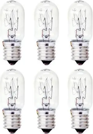(6 bulbs) GE Lighting 25T7N 25-Watt Incandescent Appliance bulb, Intermediate Screw Base, T7, great for ovens, refrigerator, or microwave, resists vibration (6 bulbs) GE Lighting 25T7N 25-Watt Incandescent Appliance bulb, Intermediate Screw Base, T7, great for ovens, refrigerator, or microwave, resists vibration