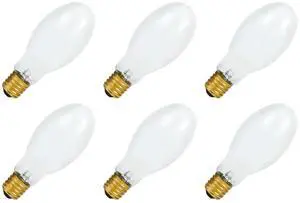 (case of 6) GE 19609 MPR320/C/PA/ED28  Metal Halide 320 watt, 30,600 lumens, ED28, Mogul Screw (EX39), 3700K, Coated, PulseArc, MultiVapor, Quartz HID Light Bulb
