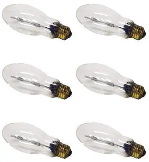 (case of 6) GE 22158 MXR70/U/MED 70 Watt Multi-Vapor PulseArc Quartz Metal Halide Lamp, Clear, 5500 lumens Medium Base