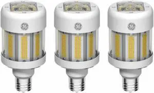 (case of 3) GE 88107 LED Omni-Directional Corn Cob, replaces 175 watt HID, Ballast Compatible Type A Plug and Play, 5000K Daylight, 8800 lumens, EX39 Base LED Light Bulb