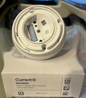 Current WSPSM480 Wasp2 High Bay Occupancy Senor, Digital Passive Infrared (PIR) sensor, Surface mount, 1 DPST Output, 480VAC