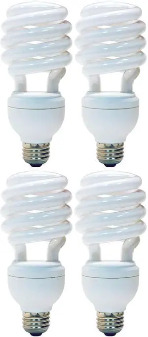 (case of 4) GE Lighting 78952 Energy Smart CFL 3-way Soft White 16/25/32-Watt (40/75/125-watt replacement) T3 Spiral Light Bulb with Medium Base