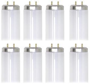 (case of 8 tubes) GE Fluorescent Tube, 48 inch T8, 1800 lumens, 32 watt, 4100K Cool White, Med Bi Pin G13 base