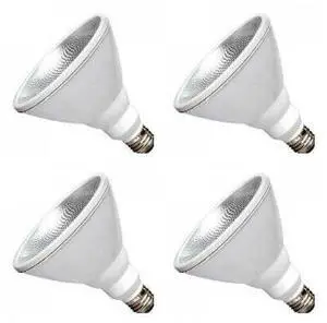 (case of 4) GE 76226 PAR38 Metal Halide HID bulb, CMH23PAR38/WFL/ECO, 23 watts, 1400 lumens, E26 medium base, 3000K