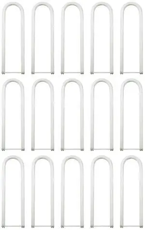 GE 62170 Ubend F26T8/SPX35/U/ECO U-bend U shaped T8 3500K fluorescent U tube (pack of 15)