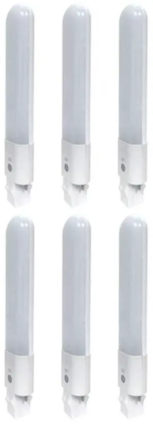 (case of 6) GE 91410 LED5GX23/850 LED Light Bulb, 5 watt, Plug in, 2-pin GX23 base, 5000K, Daylight