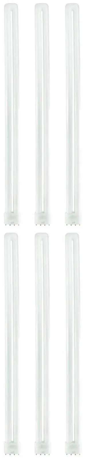 (case of 6) GE 31953 Biax Compact Fluorescent T5, F55BX/840, Facilities; Retail Display; Hospitality; Office; Restaurant; Warehouse, 55 watt, 4800 lumen, 20.7 inch Biax 4-pin (2G11) Plug-In, 4100K