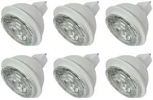 (case of 6) GE 35542 - Ge LED MR16 GU5.3 Dimmable Flood Light, 6 watt, 460 lumens, 4000K